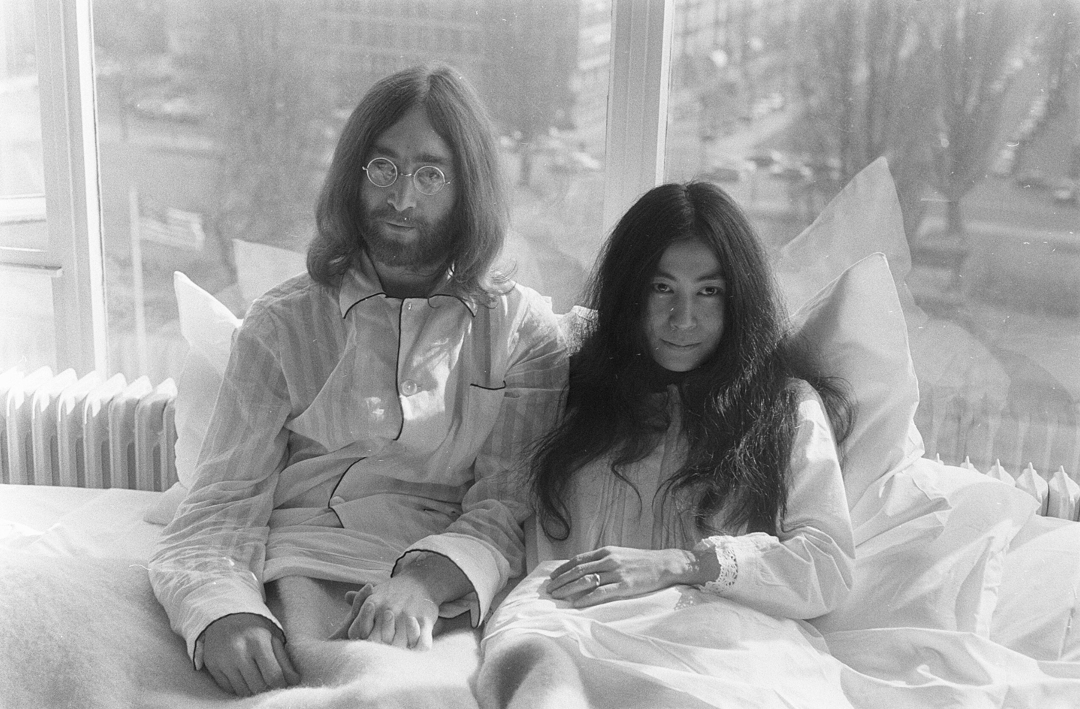 John Lennon with Yoko Ono 